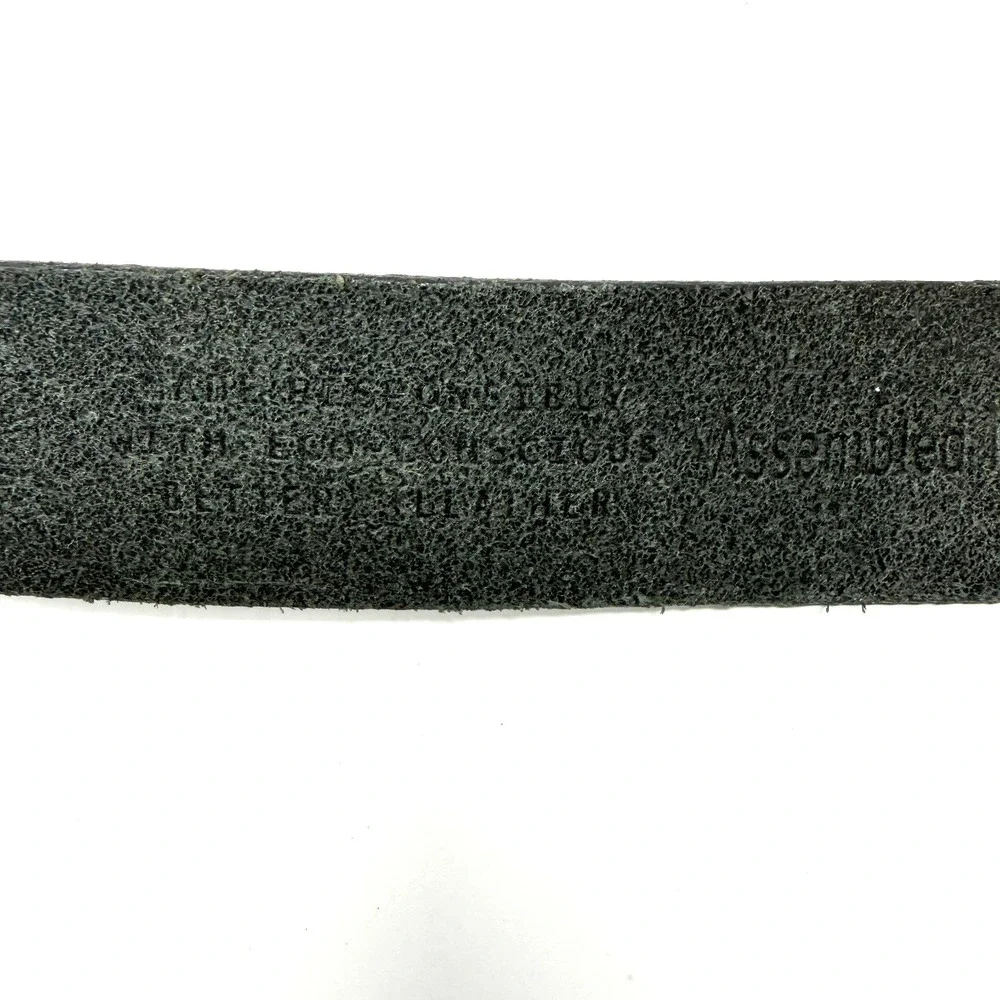 Timberland Mens Genuine Leather Belt Made In USA Black Gunmetal‎ Size 44
